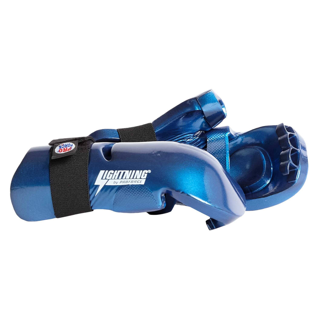Pro Force Lightning Punches Karate Sparring Gloves (Blue, X-Large (Knuckle Width: 3-3/4" - 3-7/8"))