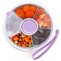 Proudy Portable Snack Spinner Bundle, Food Storage Container, Spinner Box with Rotating Storage, Reusable Kids Snack Con
