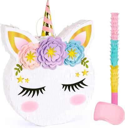 WERNNSAI Unicorn Piñata, Unicorn Party Supplies, with Stick and Blindfold