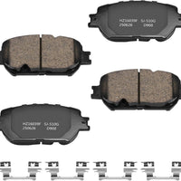 HECHENQICHE D908 Front Ceramic Brake Pads Kit Fit For Toyota Camry 2002-2006, For Lexus GS300 2006, For Lexus IS250 2009