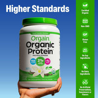 Orgain - Proteína orgánica a base de plantas vegetales, vegano, bajo en carbohidratos, sin lácteos, sin gluten, sin azúcares añadidos, sin soya, Kosher, sin OMG, 720 g
