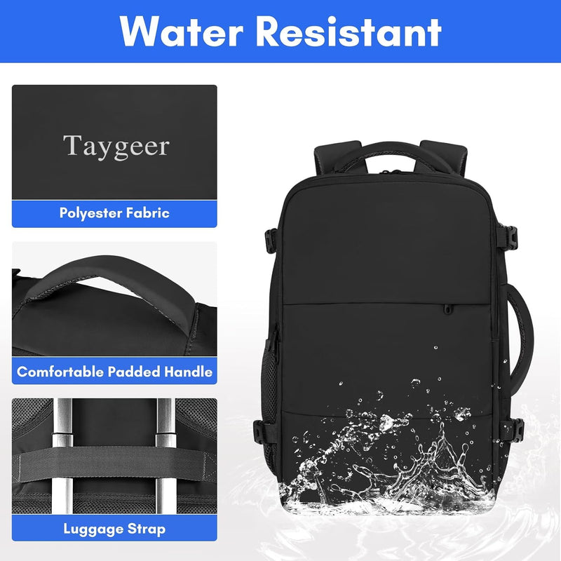 Taygeer Travel Laptop Backpack for Men, Airplane Approved Travel Backpack