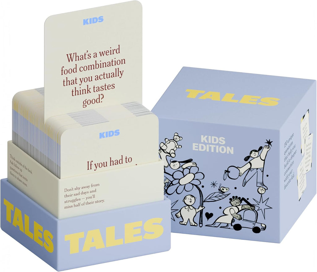 TALES 150 Conversation Cards, Kids Edition, Road Trip Game, Family Bonding