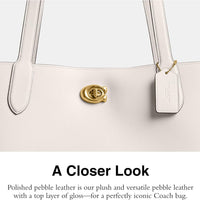 Coach Women's Polished Pebble Leather Willow Tote 38