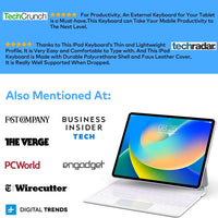 Funda con Teclado runelk para iPad Air 11" (M4/M3/M2) y Pro 11" - Blanco