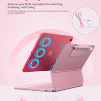 Funda con Teclado typecase Edge para iPad 11" (A16) / 10.ª Gen - Rosa Claro
