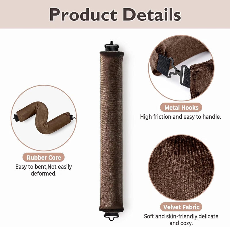 posicurly Rizadores de Cabello Nocturnos Rizos Sin Calor - 6 Piezas Varillas Rizadoras Sin Calor para Dormir con Pañuelo de Cabello de Satén