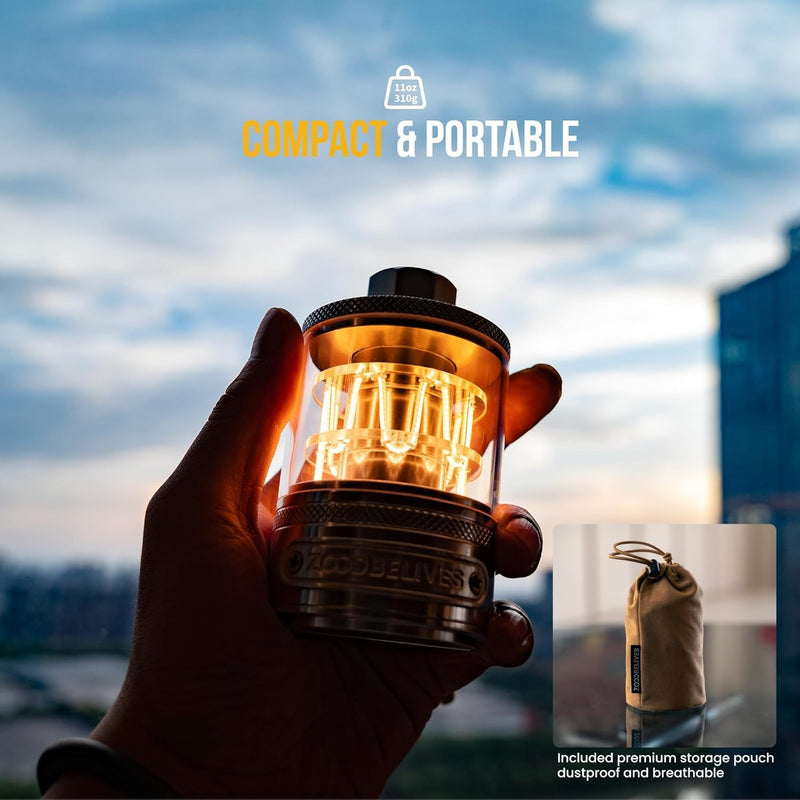 ZOOOBELIVES Vintage Aluminum Camping Lantern Light