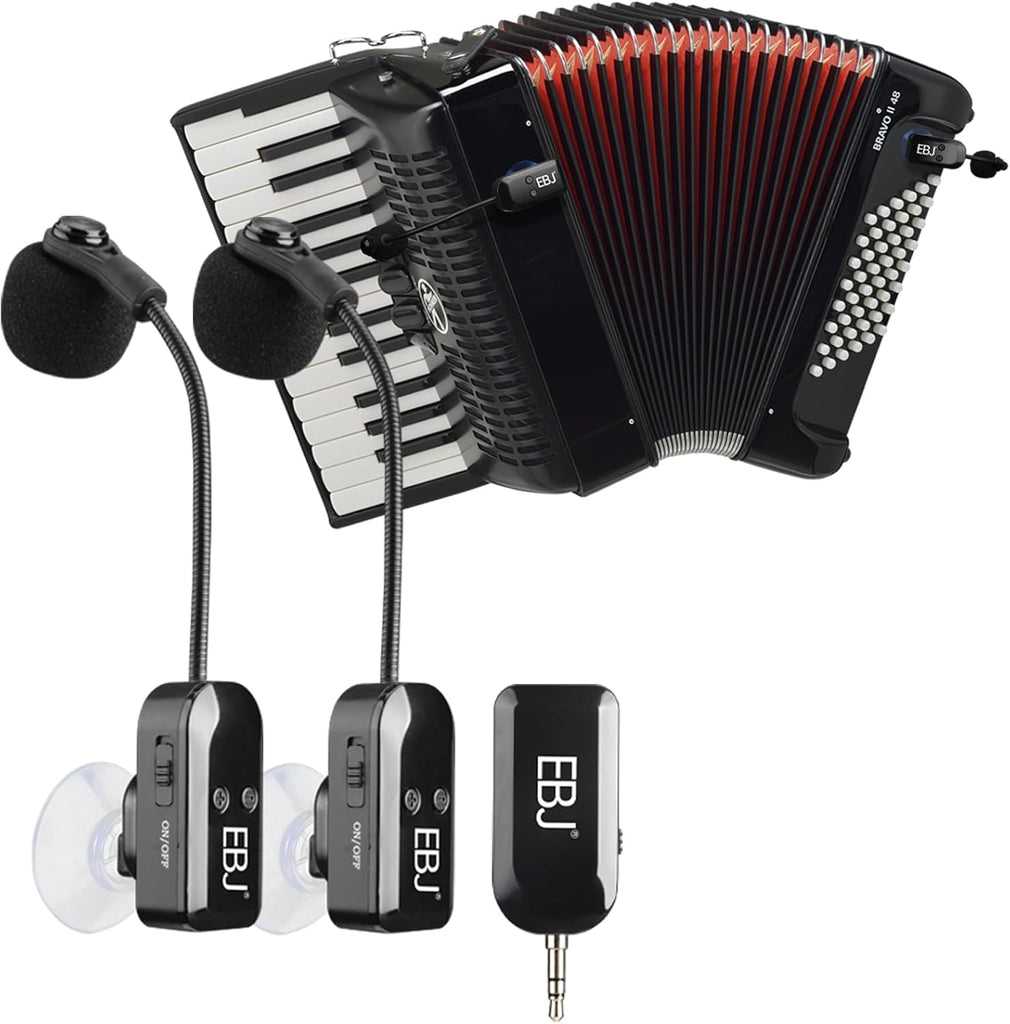 EBJ 2.4G Instrument Microphone Receiver with Detachable Suction Cup for Guitar Violin Cello Accordion Speakers Pickup St