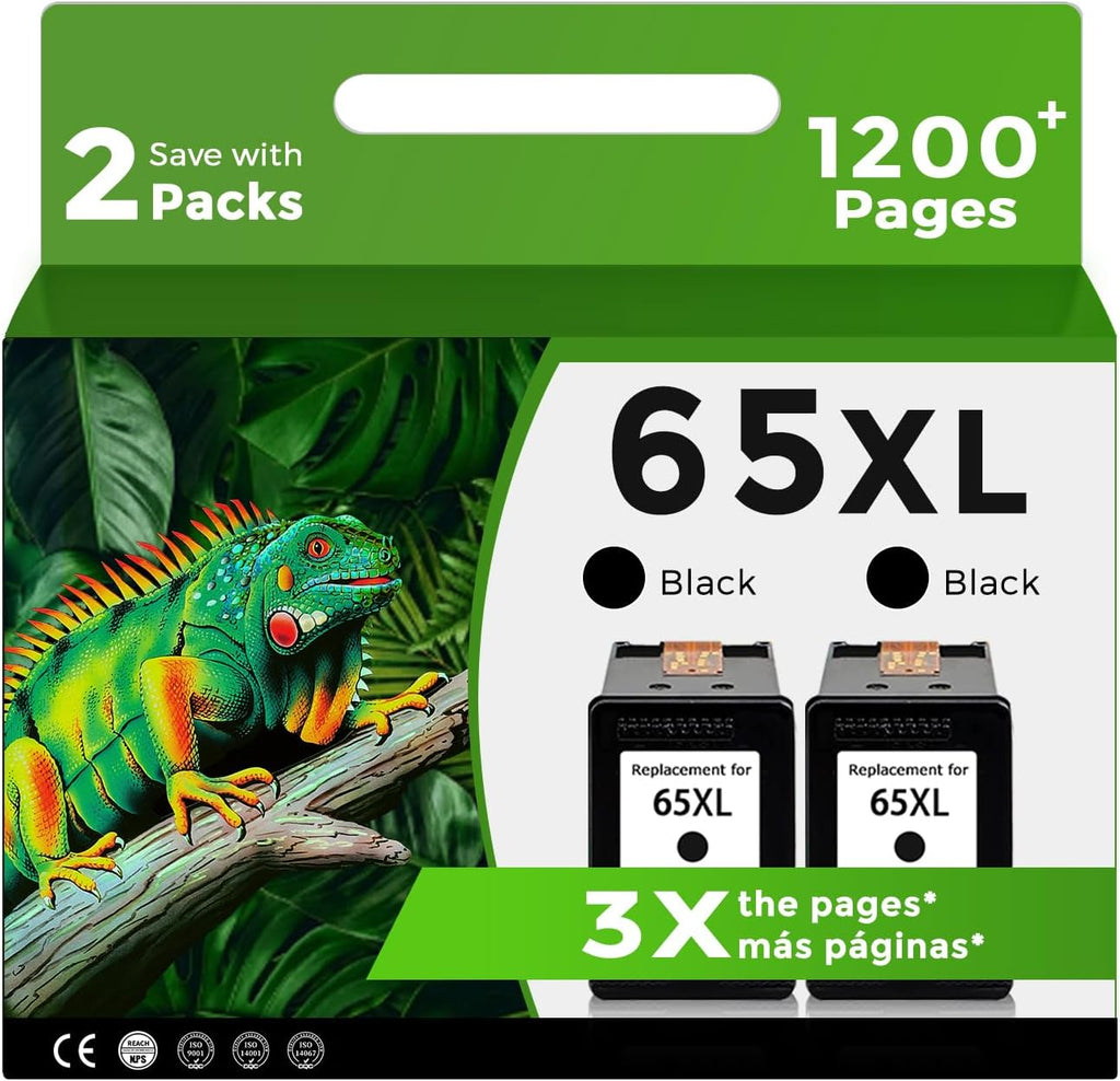 65XL Black Ink Cartridge Compatible for HP Ink 65 XL HP65 HP65XL 5055 3755