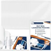50 Pack 10 Mil 3"x5" Self Sealing Laminating Pouches Self Adhesive Lamination Pouches Clear Laminate Sheets for Photos I