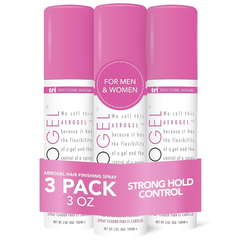TRIDESIGN Aerogel Strong Hold Volumizing Hair Spray - 3 oz, 3 Pack