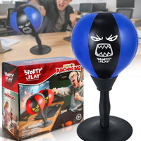 Desktop Punching Bag with Double Suction Cup Base for Stress Relief, Upgraded Spring & Durable Tabletop Boxing Ball for