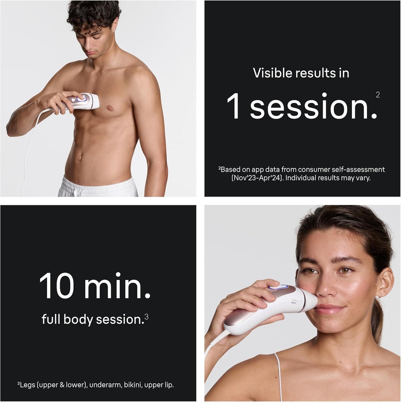 Braun Skin i-Expert Smart IPL PL7219 - Depilación láser para mujeres y hombres con aplicación, bolsa premium, maquinilla de afeitar Venus, 2 cabezales inteligentes, recortadora facial