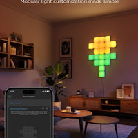 Govee Mini Panel Lights, RGBIC Wall Lights, Smart LED Wall Panels, Works with Matter, Alexa, Google Assistant, Sync with Music, DIY Gaming Light for Home Decor, Office, Bedroom, 20 Pcs