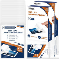 100 Pack 10 Mil 4"x6" Self Sealing Laminating Pouches Self Adhesive Lamination Pouches Clear Laminate Sheets for Office