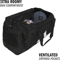 Adidas Defender 5 Duffel Bag for Sports, Gym and Travel, Black, OSFA