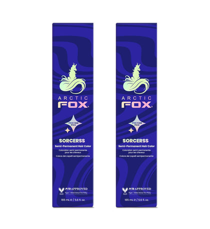 ARCTIC FOX Semi-Permanent Hair Color Sorceress - Vegan - 2 x 5.6 oz