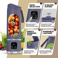 Lilogi Portable Blender, 500ML Blenders for Smoothies with LED Display