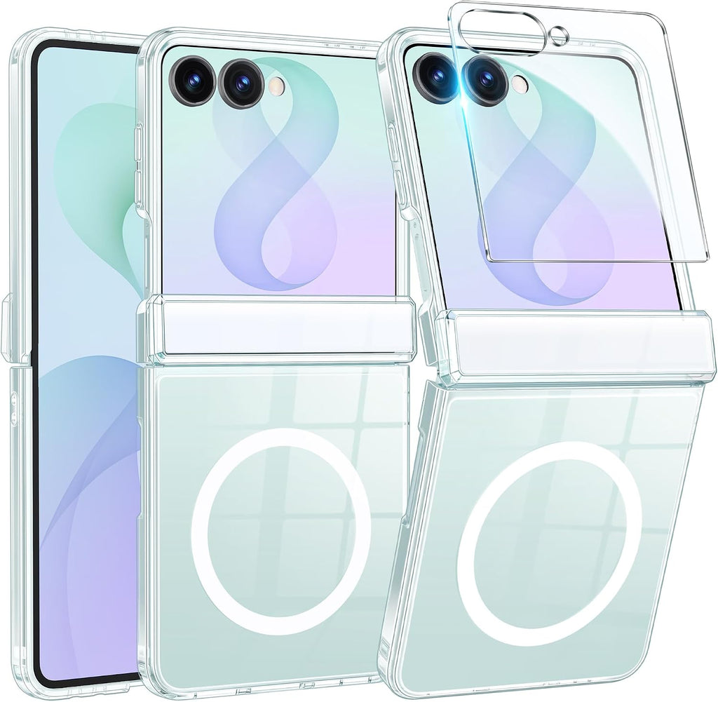 FNTCASE for Samsung Galaxy Z Flip 8 Case, Fit for Magsafe, Screen Protector
