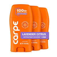 Carpe 100-Hour Antiperspirant Deodorant for Women, Lavender Citrus - 3 Pack