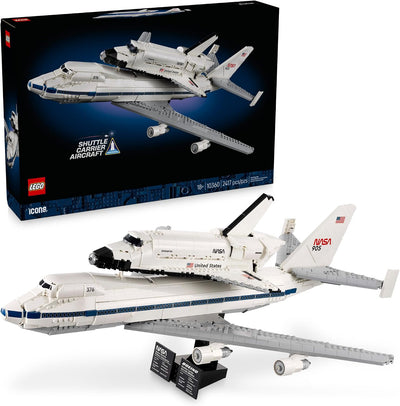 LEGO Icons Shuttle Carrier Aircraft Building Set for Adults - Spaceship & Airplane Model Kit for Adults, Ages 18+ - Air & Space Decor - Gift for Birthdays - 10360