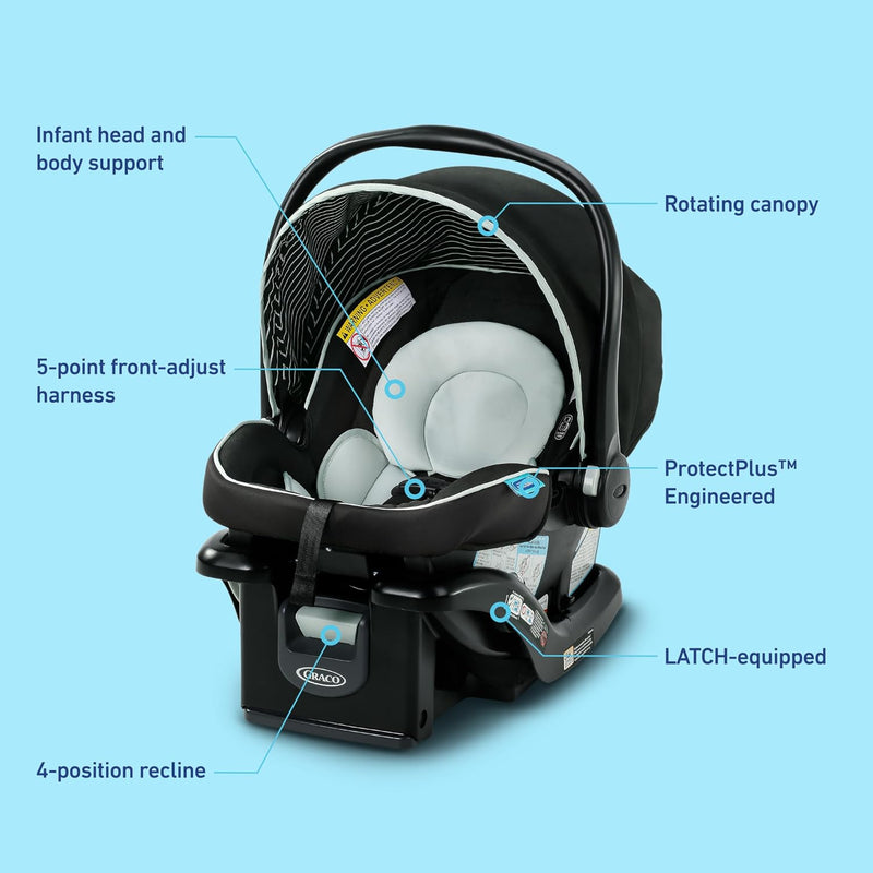 Graco SnugRide Lite LX Silla de Auto para Bebé con Base Ajustable