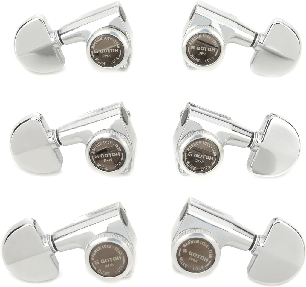 Gotoh SG301-20 MG-T Locking Tuners - 3+3 Chrome, Kidney Buttons
