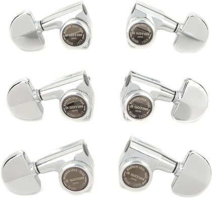 Gotoh SG301-20 MG-T Locking Tuners - 3+3 Chrome, Kidney Buttons