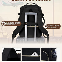LOVEVOOK 40L Travel Backpack Flight Approved Carry on Backpack,3 Packing Cubes,Waterproof Personal Item Travel Bag,TSA Carry on Luggage Suitcase Travel Essentials,Gifts for Women & Men,fits 17" Laptop