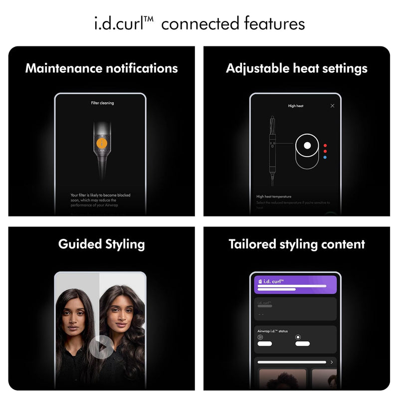 Dyson Airwrap i.d. - Moldeador Multifuncion y Secador con Bluetooth, Liso+Ondulado