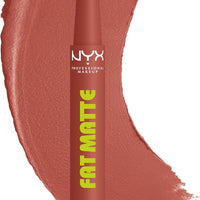 NYX PROFESSIONAL MAKEUP Lápiz labial mate graso, pigmentado, suavizante y que no se seca, maquillaje de labios de larga duración, vegano y libre de crueldad, bata de rosa (Rose Nude)
