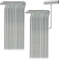 OK5STAR Metal Tent Stakes Heavy Duty 9 Inch 25 Pcs with Puller Tool