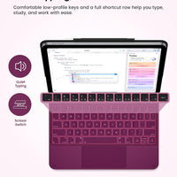 Funda con Teclado typecase Edge para iPad 11" (A16) / 10.ª Gen - Frambuesa