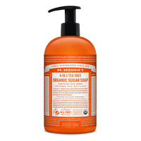 Dr. Bronner's - Organic Sugar Soap (Tea Tree, 24 Ounce) - Made with Organic Oils, Sugar and Shikakai Powder, 4-in-1 Uses