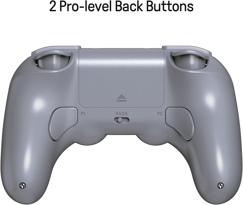8Bitdo Pro 2 Wireless Bluetooth Controller with Travel Case, Hall Effect Joystick Update, Retro Gamepad for Switch/Switch 2, PC, Android, and Steam Deck & Apple (Gray Edition)