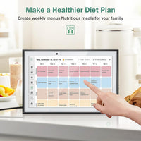 LQN WiFi Digital Calendar Smart Family Planner,Chore Charts, Achievement Rewards, AI Meal Planning, Smart Touchscreen Interactive Display for Schedules and Cloud Photo Desk Calendar Refills, 10.1'' Bl