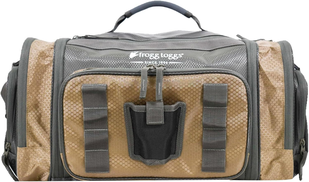 FROGG TOGGS Heavy Duty Fishing Tackle Duffle Bag, Solid Brown Elements, 3600