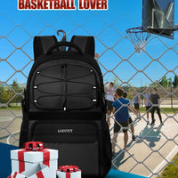 LOINTET Basketball Bag Backpack with Ball Holder Shoes Compartment