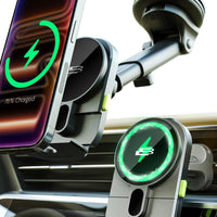 Bracketron MagAlign 15W MagSafe Car Charger Mount, Vent/Windshield/Dash