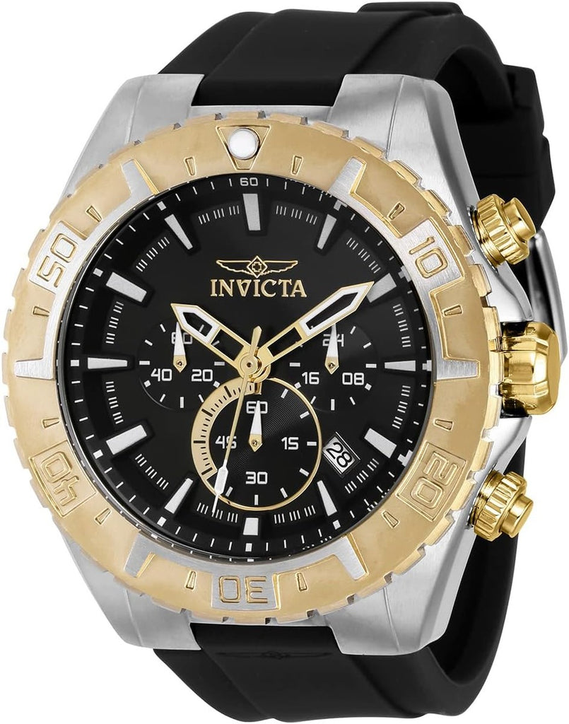Invicta Aviator Men 49mm Stainless Steel Steel Black dial VK63A Quartz
