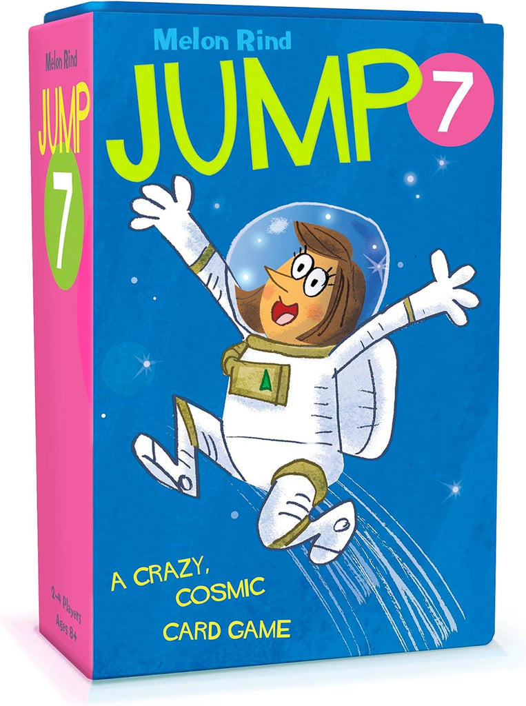 Melon Rind Jump 7, Math Game for Kids Learning Multiples of 7, Lively, Space-Themed Card Game, Quick, Fun Activity for B