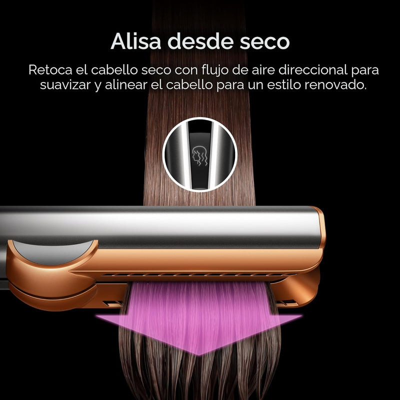 Dyson Airstrait - Plancha Secador de Pelo con Aire, Sin Placas Calientes