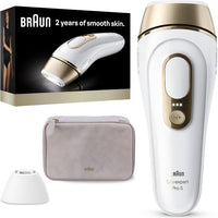 Braun IPL, Silk·Expert Pro 5, IPL Hair Removal for Women and Men, Permanent Laser Hair Reduction At-Home, 2 Heads, Pouch, IPL5137