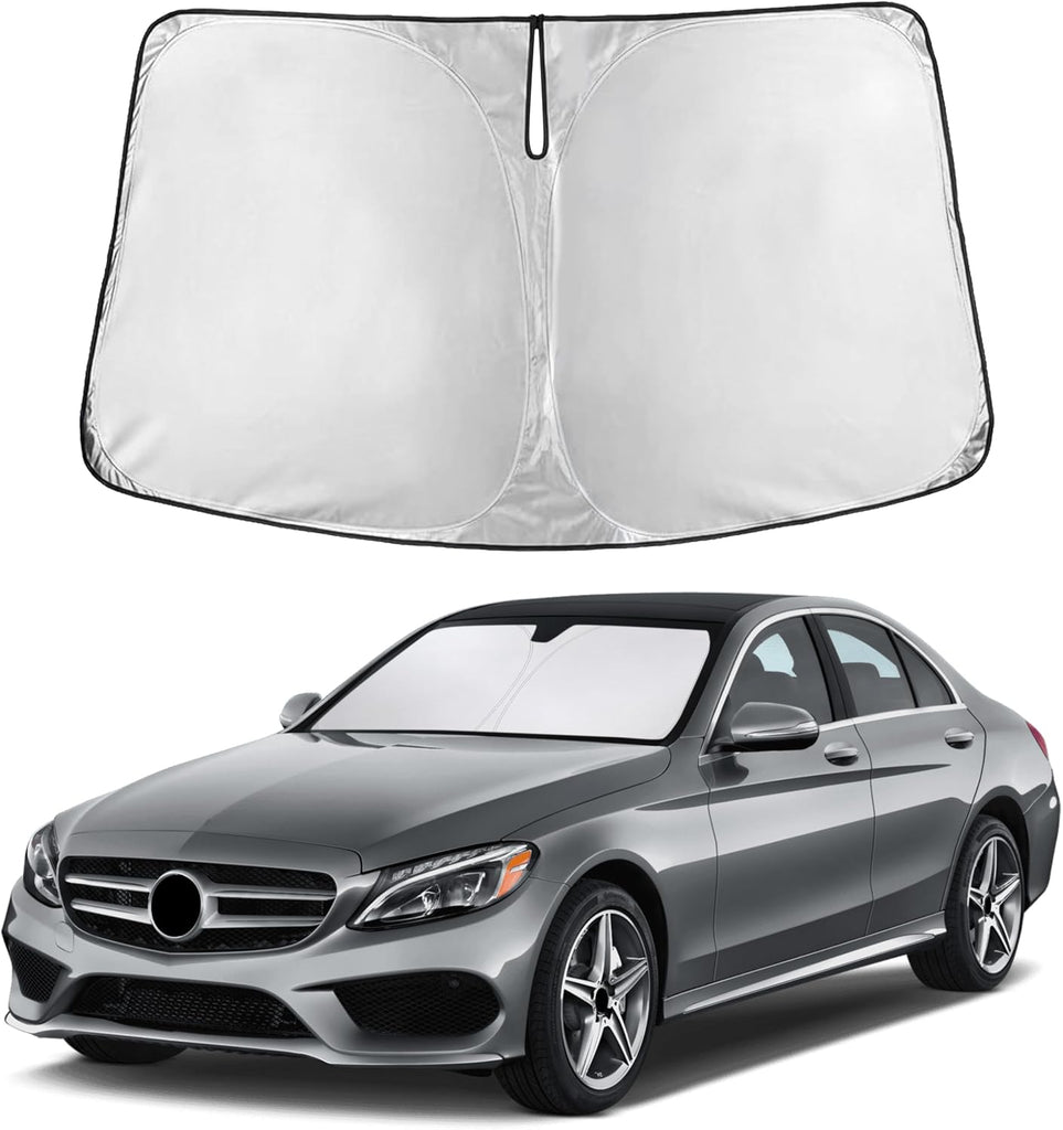 EcoNour Windshield Sunshade Compatible for Mercedes Benz S Class 2015-2023 2024 2025, Sun Visor for Front Windshield & W