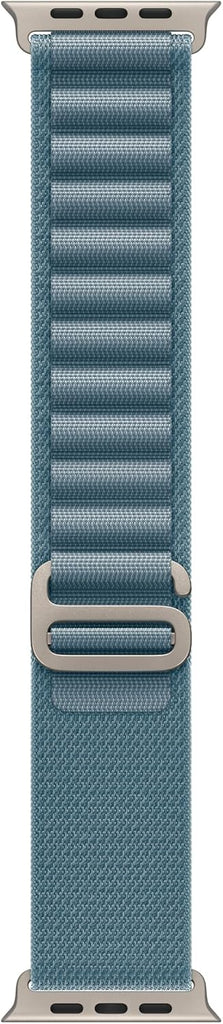 Apple Watch Band - Alpine Loop - 49mm - Light Blue - Medium - Natural Titanium Finish