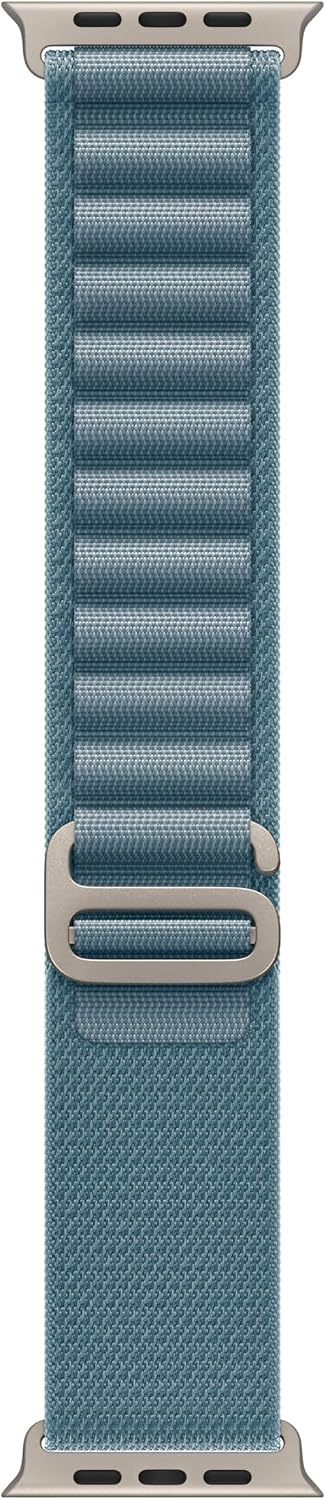 Apple Watch Band - Alpine Loop - 49mm - Light Blue - Small - Natural Titanium Finish