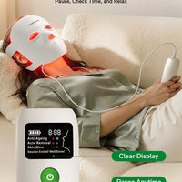 Medisana - Terapia de luz roja 3D para cara, 336 LED con 3 modos, NIR 830 nm, rojo 630 nm, azul 415 nm, diseño ergonómico de silicona 3D, máscara facial LED inalámbrica y recargable, regalos para el c
