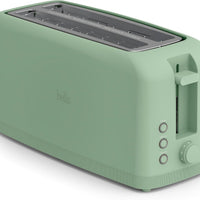 bella Fits-Anywhere™ Slim Toaster, 4 Slice Extra Long & Wide Slot, Seaglass