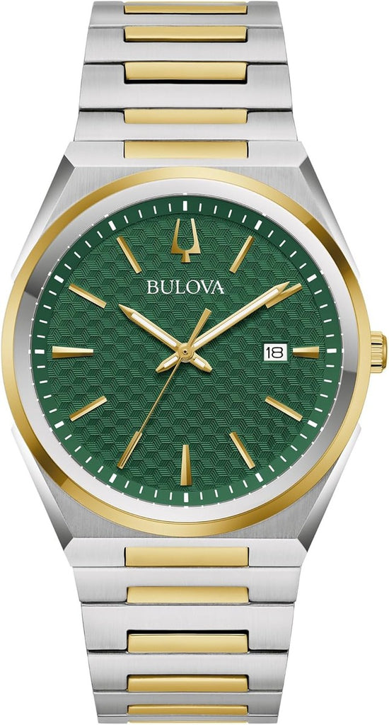 Bulova Mens Dress Classic Quartz Two Tone Stainless 39mm